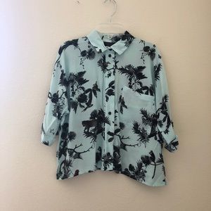 Topshop tropical print top
